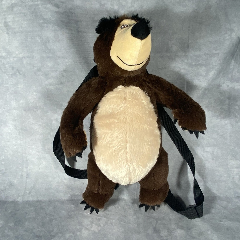 Masha and the Bear plush backpack Stuffed Animal Character Toy Collectible 16"